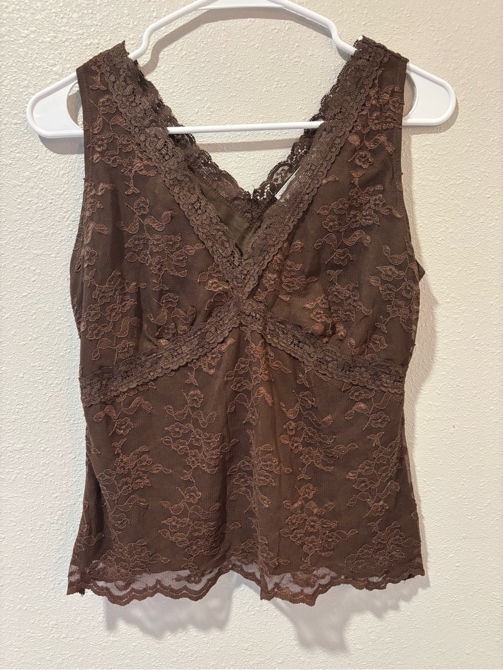 Worthington Brown Lace V-Neck Camisole